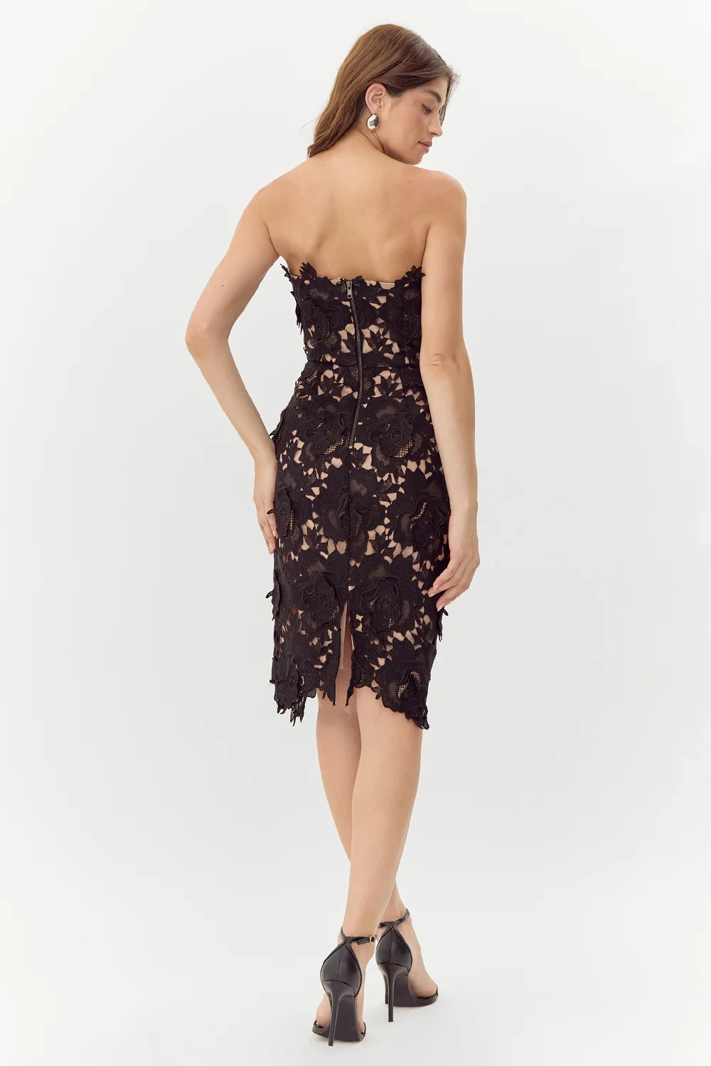 South Woven Lace Tube Dress