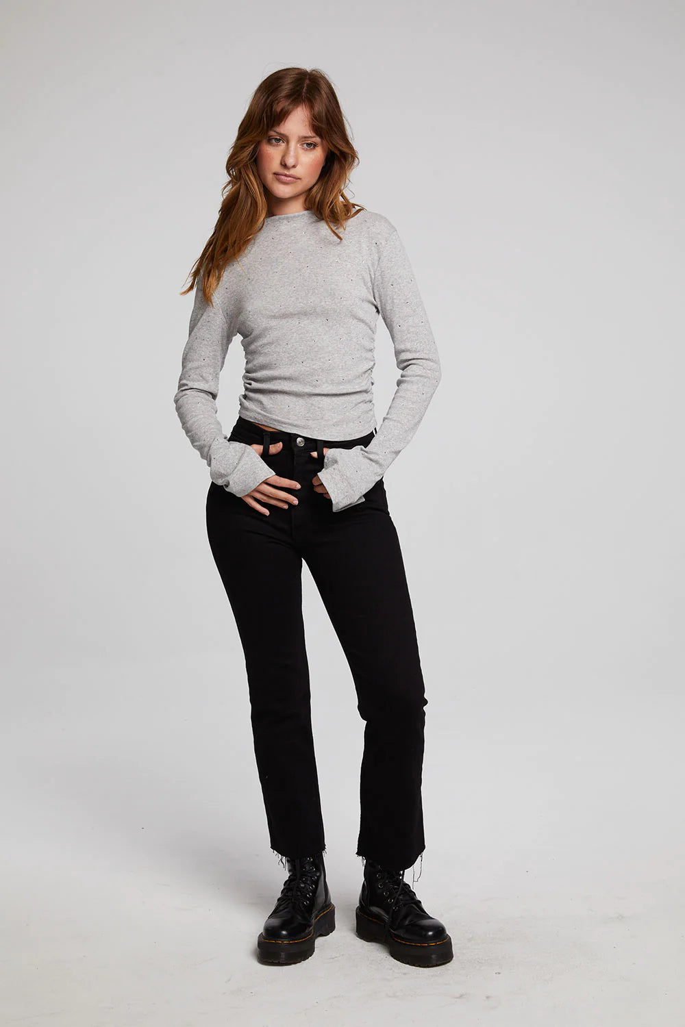 Thyme Pulse Shirred Top