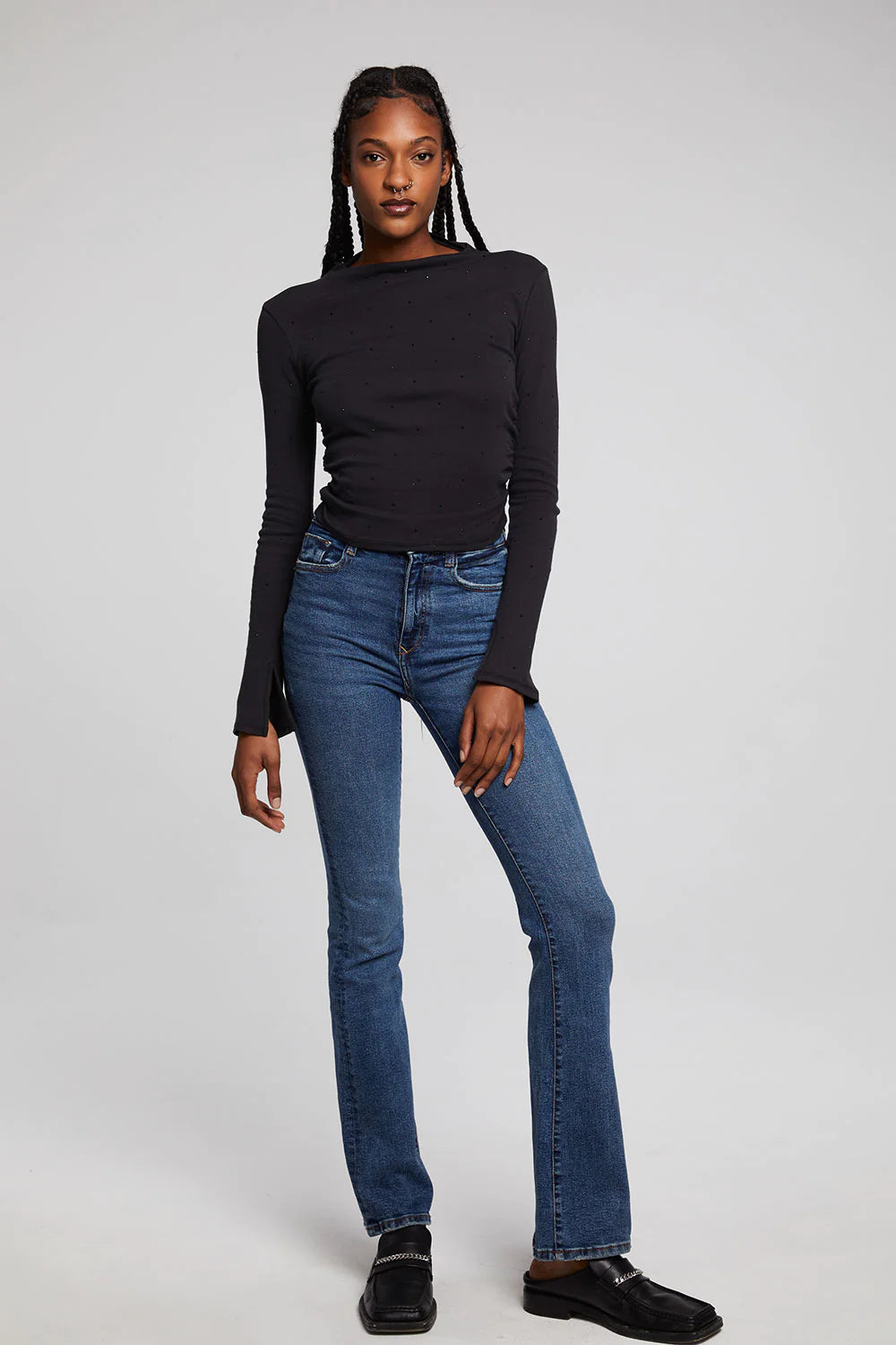 Thyme Pulse Shirred Top