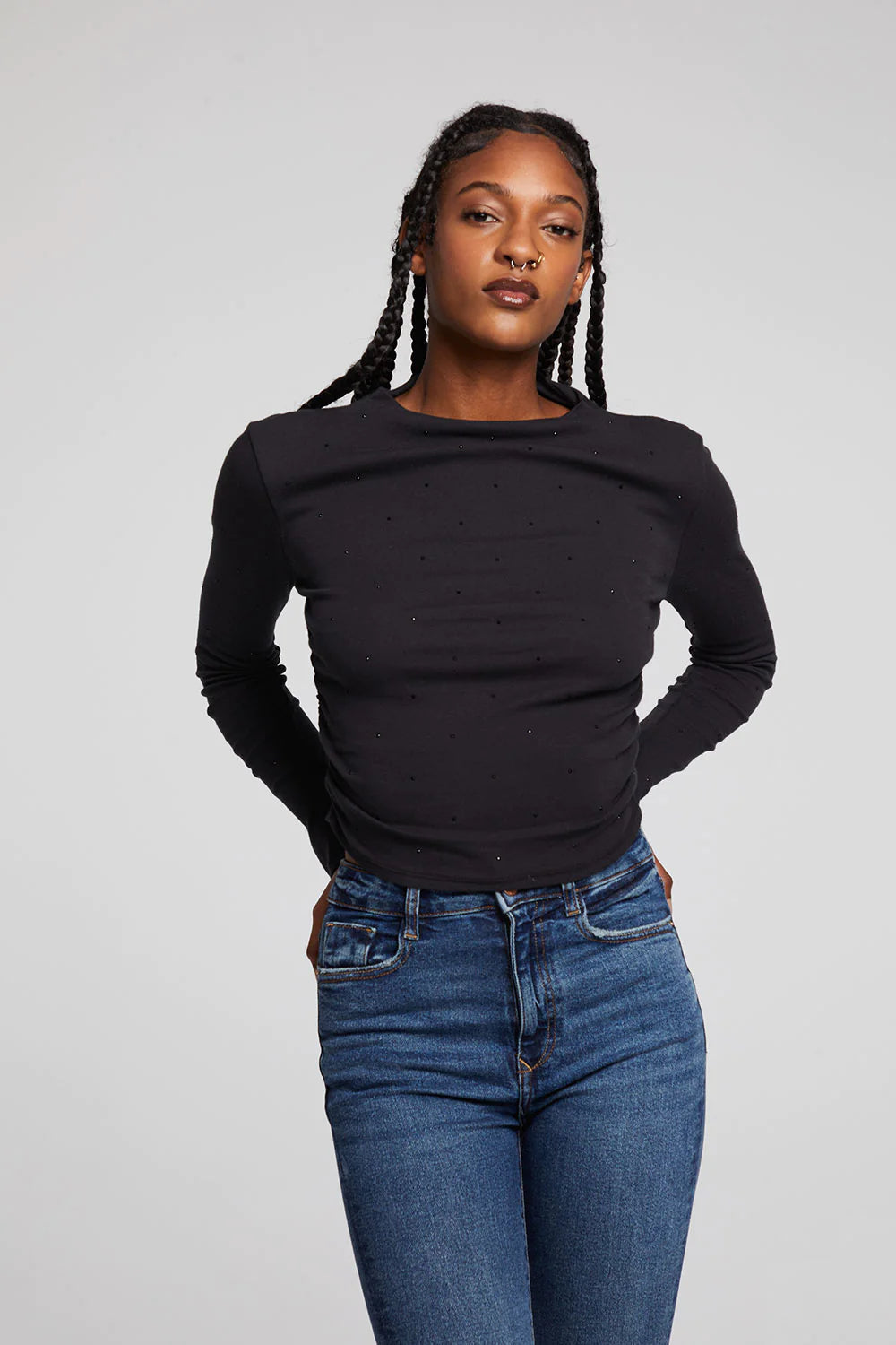 Thyme Pulse Shirred Top