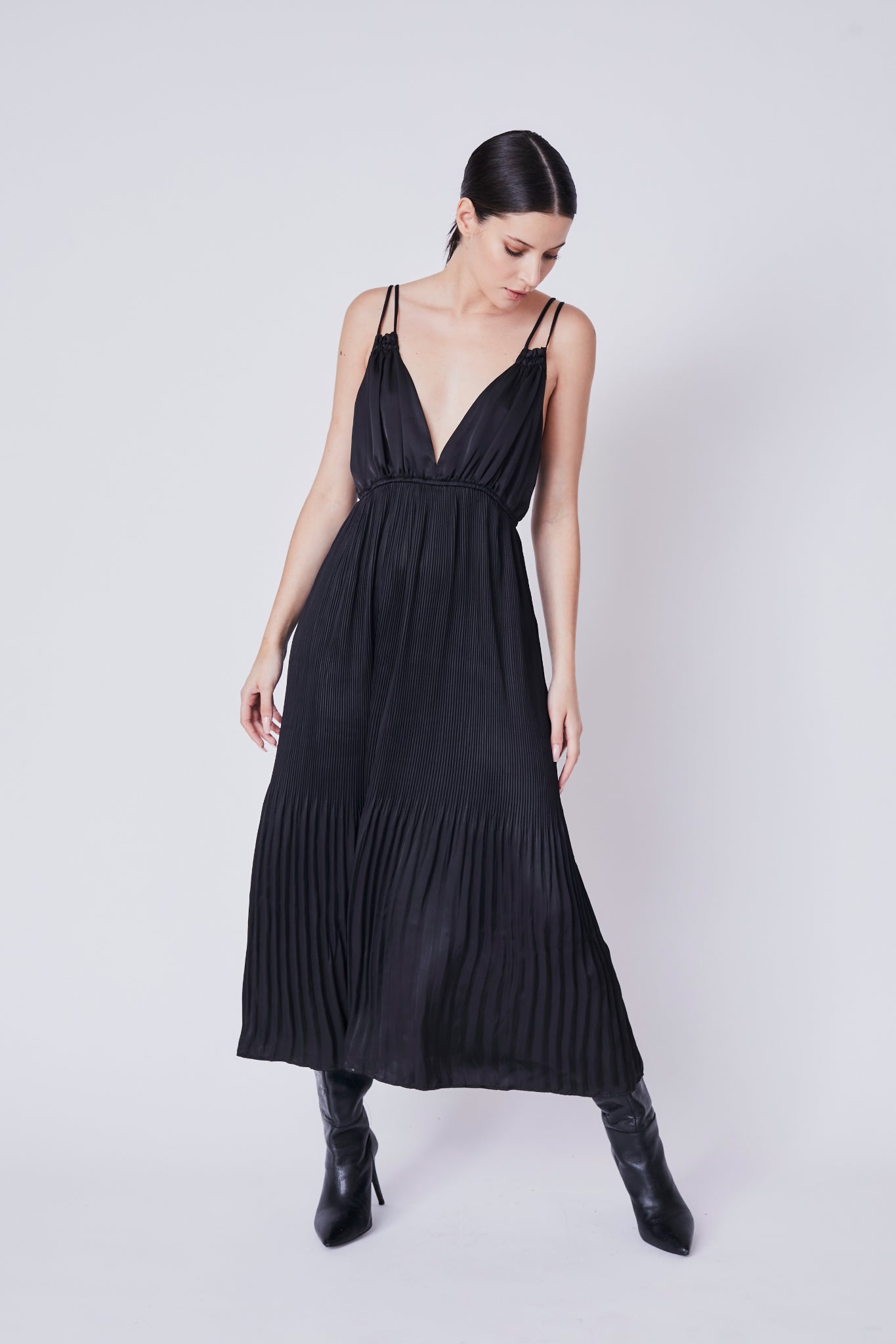 Tessellation Pleat Maxi Dress