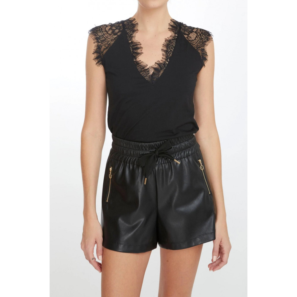 Quick Cielo Lace Cotton Top