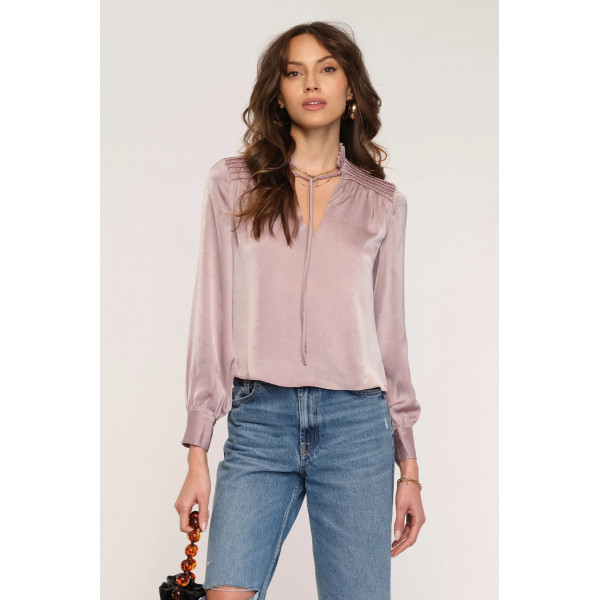 Delicada Smocked Shoulder Blouse