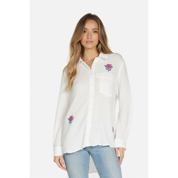Ambra Paradox Crystal Rose Button Down