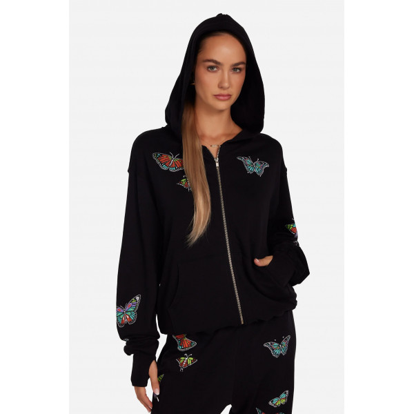 Ivory Butterfly Hoodie