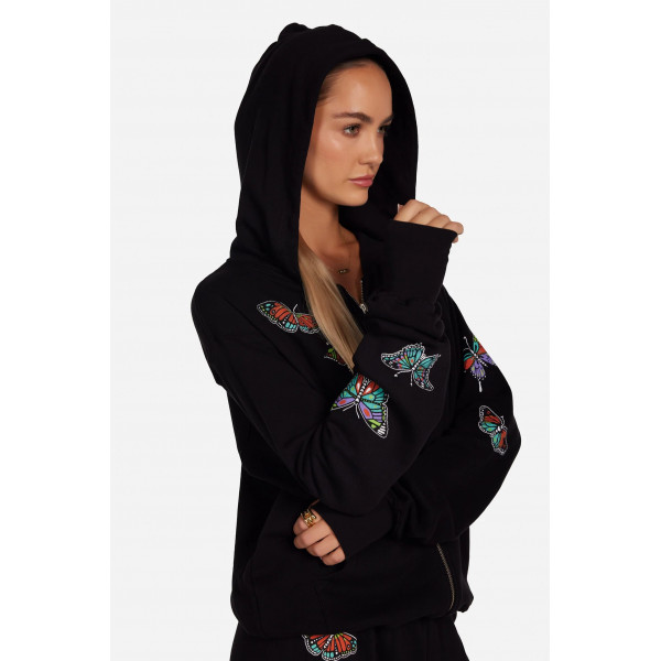 Ivory Butterfly Hoodie