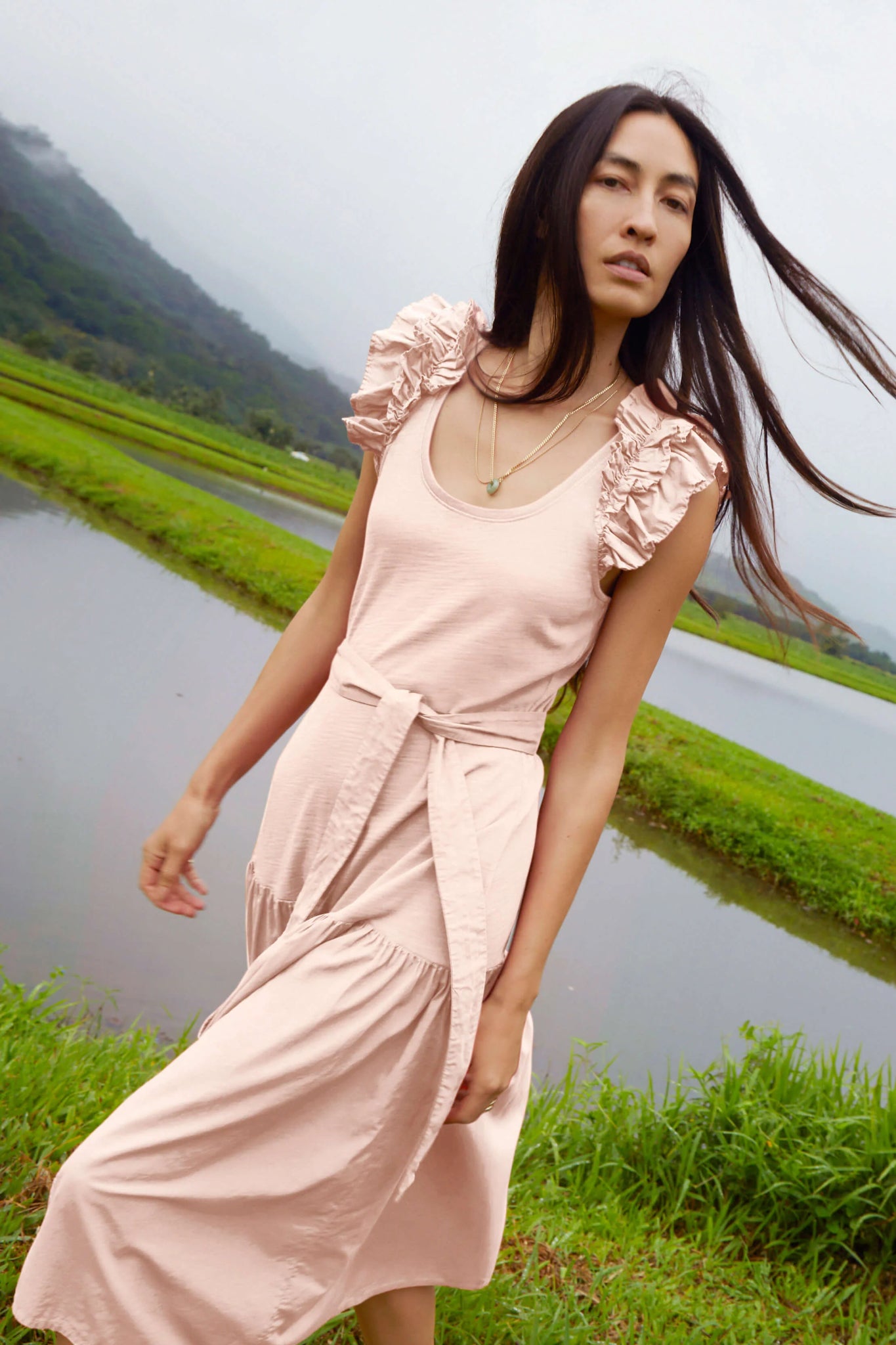 Shine Flow Frilly Dress