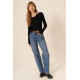 Mussola Comeback Notch Neck Long Sleeve