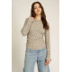 Mist Vibe Boat Neck Sweater Rib Long Sleeve