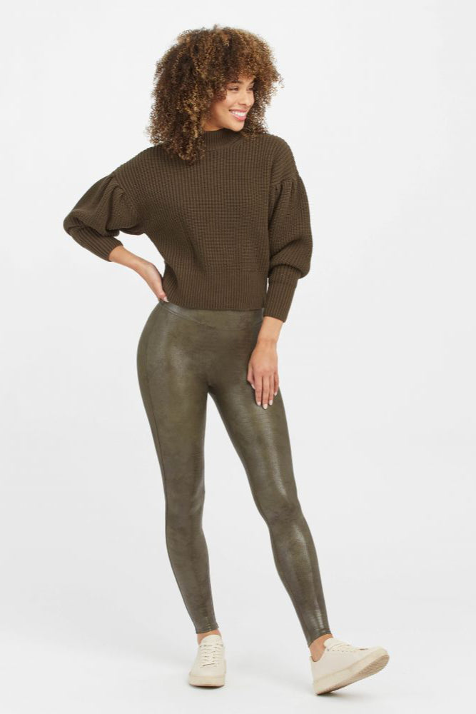 Fascino Leather Croc Shine Legging