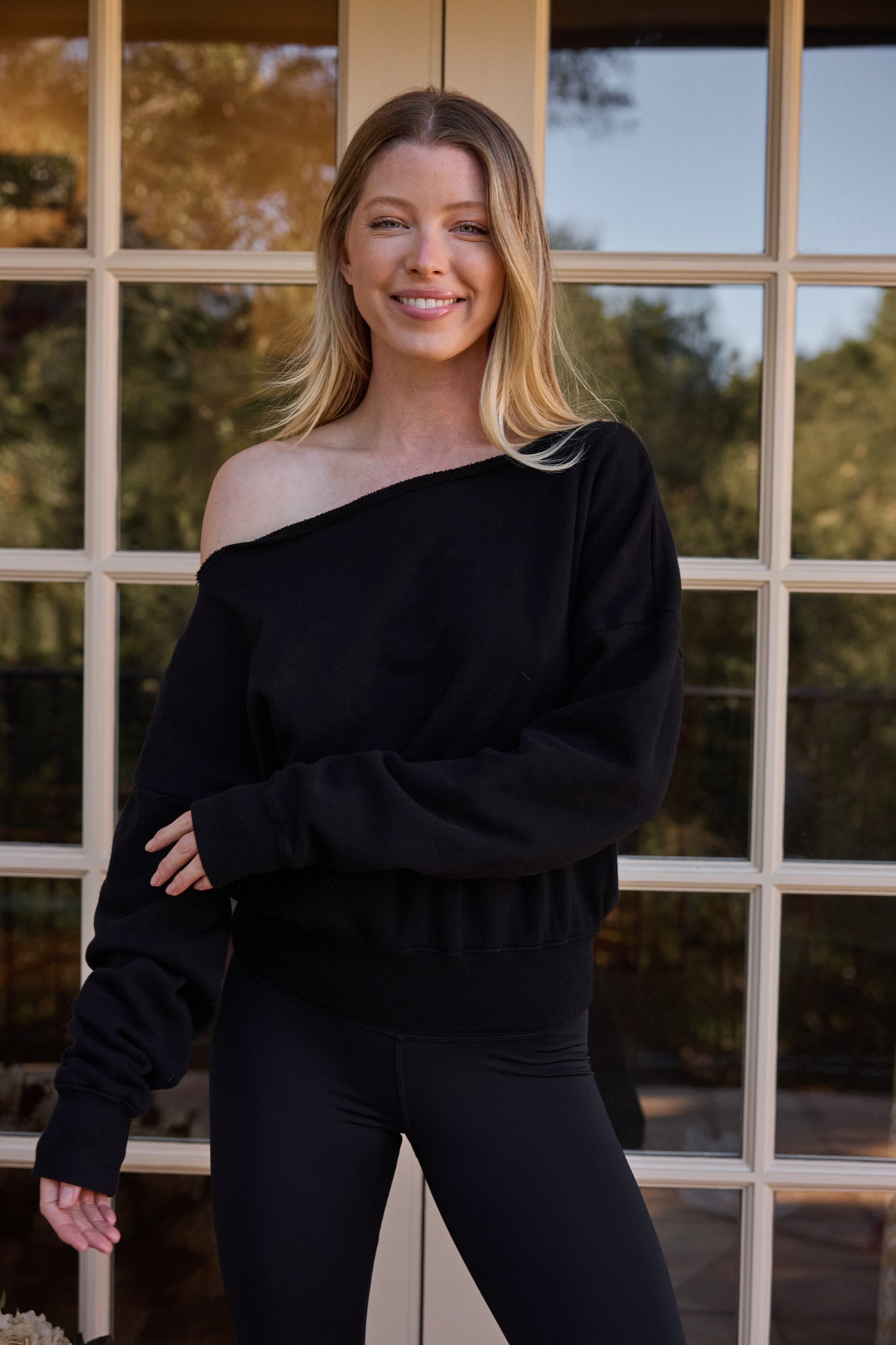 Arc Luxe Off The Shoulder Sweatshirt