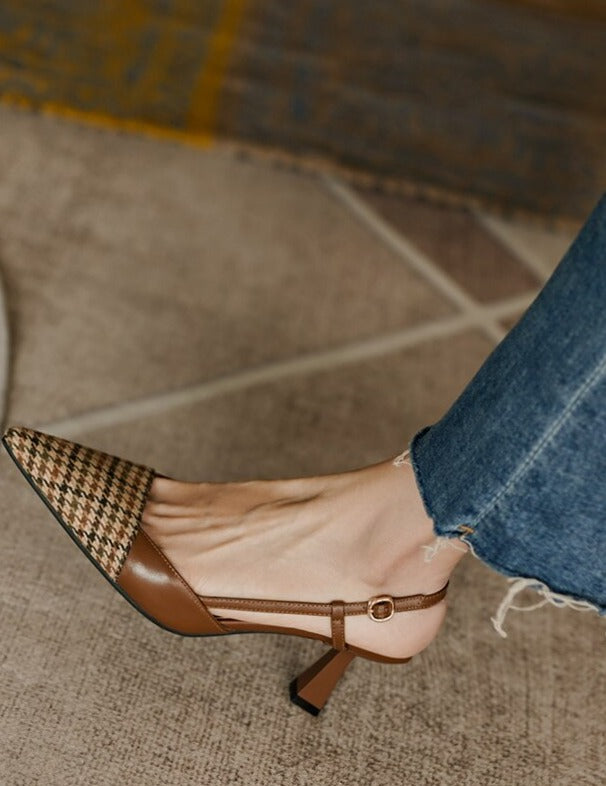 Warm Leather Kitten Heels